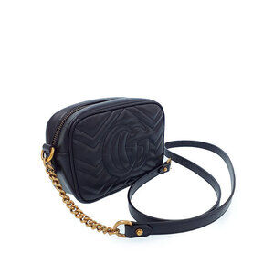 Gucci Shoulder Bag Marmont GG Quilted Black